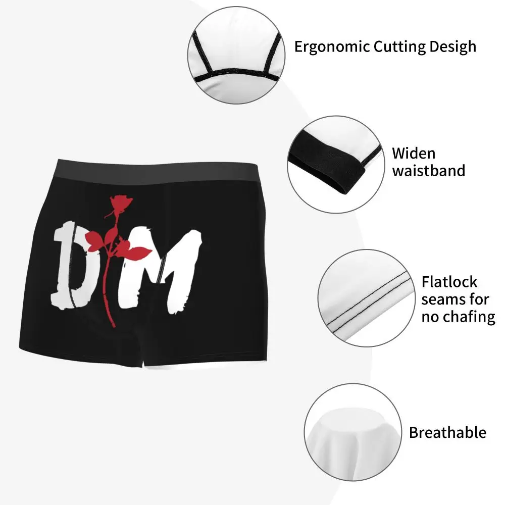 Custom Electronic Rock Depeche Cool Mode Boxers Shorts Men Briefs Underwear Cool Underpants