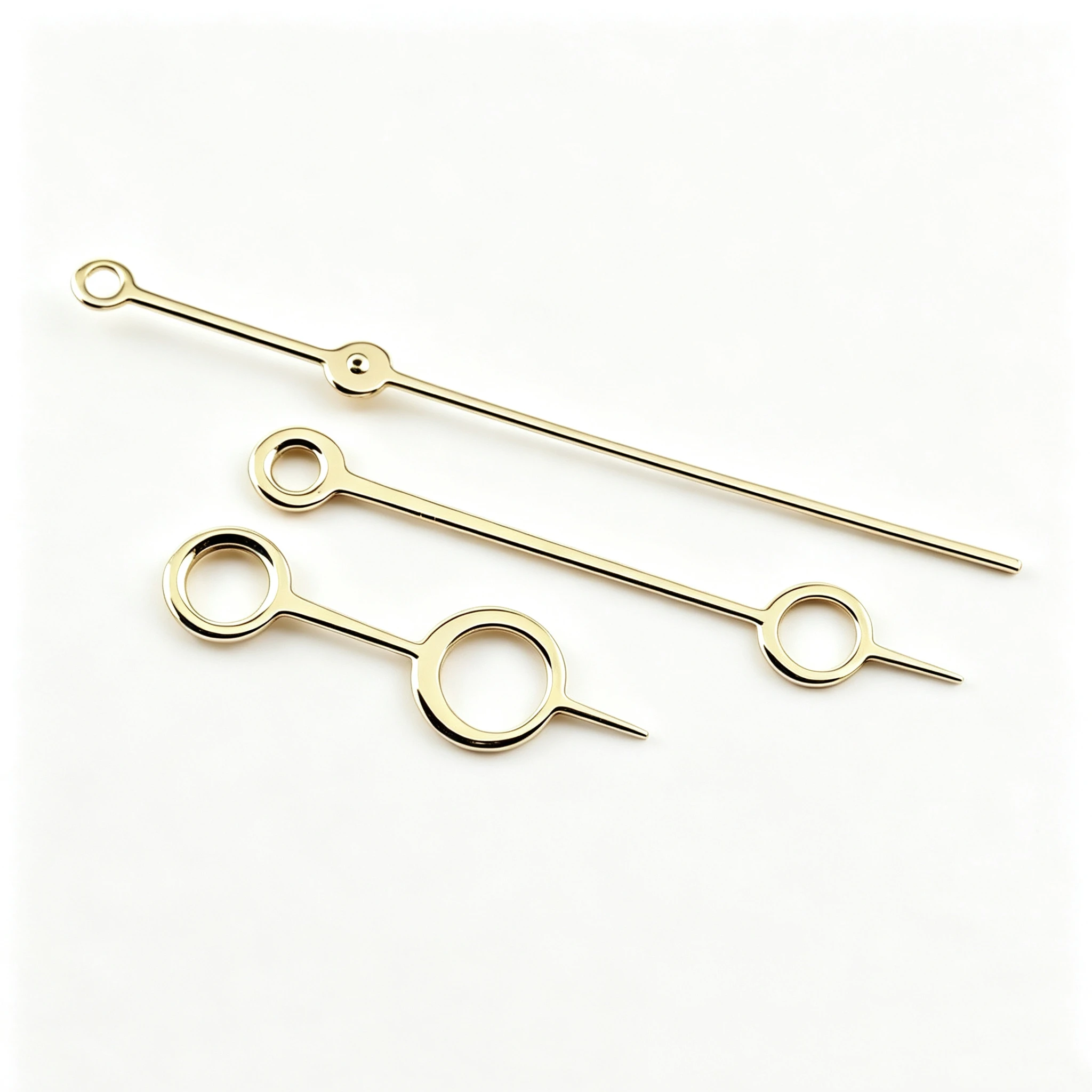 Elegant Multi-Colored Watch Hands with Circular Design - Gold, Rose, Silver, Blue