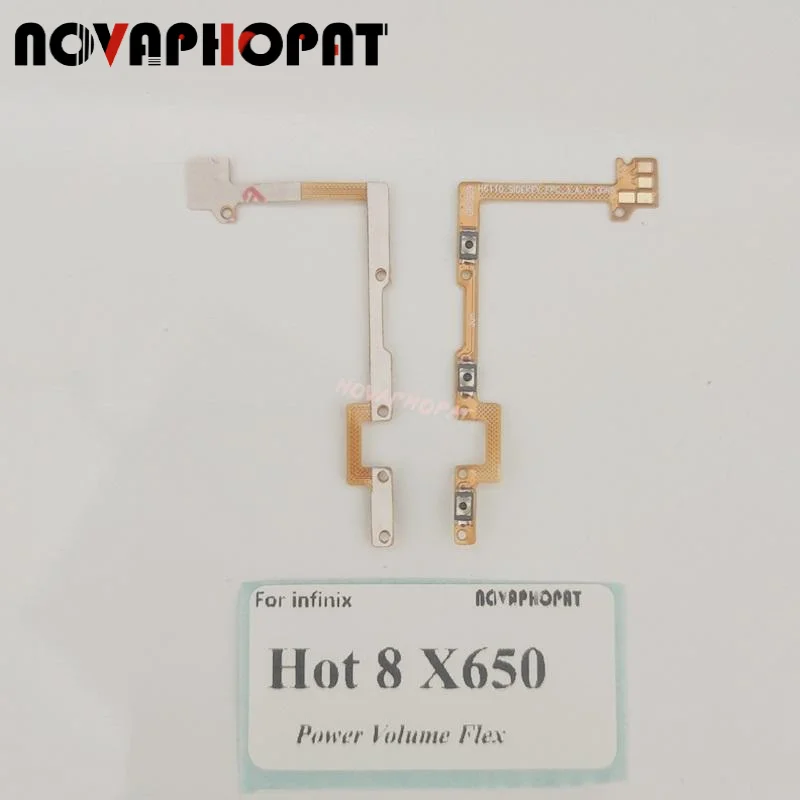 

Novaphopat For Infinix Hot 8 X650 Power On Off Volume Up Down Ribbon Power Button Flex Cable