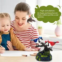 Simulation Bird Ornaments Vivid Electric Bird Decor With Sound Decorative Bird Decor Voice Control Battery Powered Perfect For 2