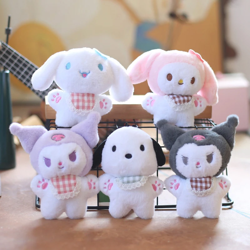 

Sanrio мультфильм кавайная моя мелодия Kuromi Cinnamoroll Собака понравико Аниме Мягкие животные брелок плюшевая кукла сумка кулон