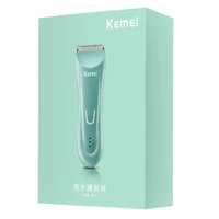Kemei Wet Dry Groin Body Trimmer For Men Face Beard Hair Trimmer Clipper Rechargeable Pubic Ball Electric Shaver Body Groomer 5
