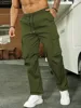 2024 Amazon Summer New Men's Work Pants European and American Independent Station Drawstring Multi Pocket Casual Pants 2