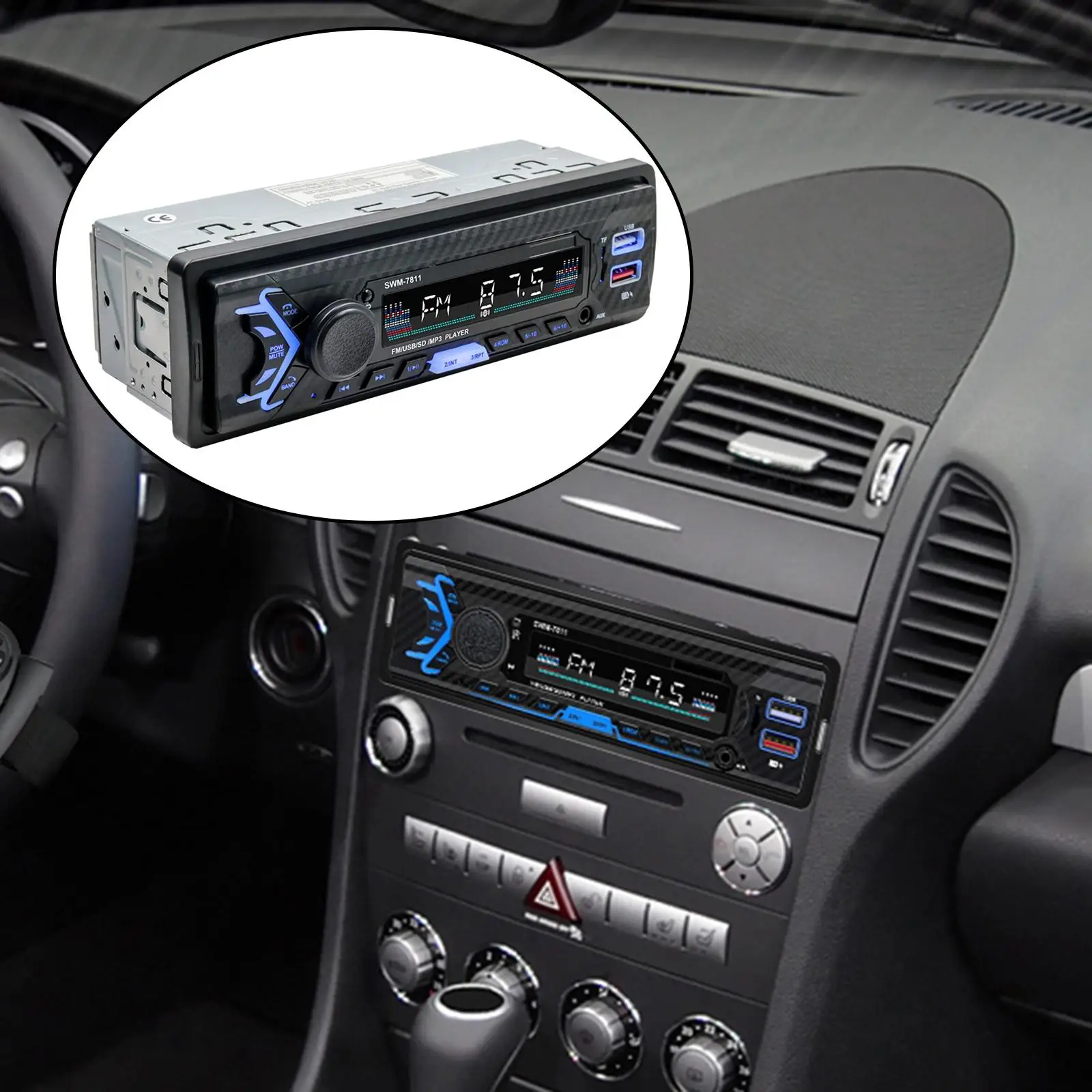 

Car 12V Radio Stereo Bluetooth USB MP3 Player Receiver with Remote Control