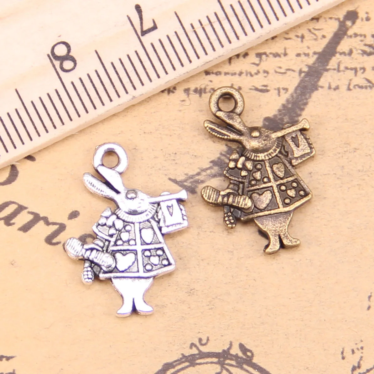 

Подвески для ювелирных изделий в виде кролика-трубы размером 21x15 мм, антикварные посеребренные подвески для рукоделия, 80 шт.