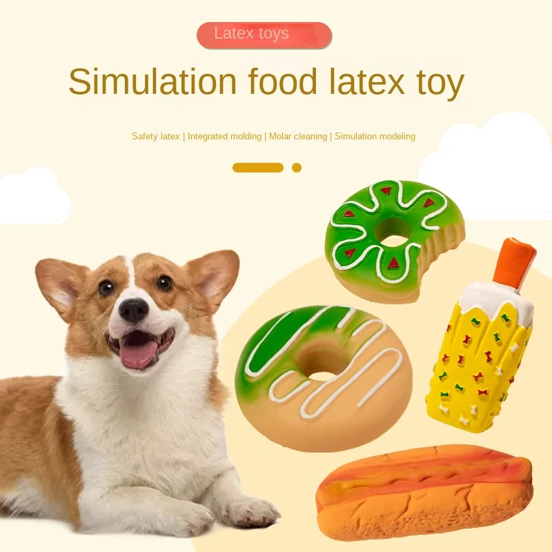 

Dog Toys Squeak Food Shape Sounds Playing Bauble Clean Teeth Puppy Chew Supplies Training Household Pet Toys Accessories