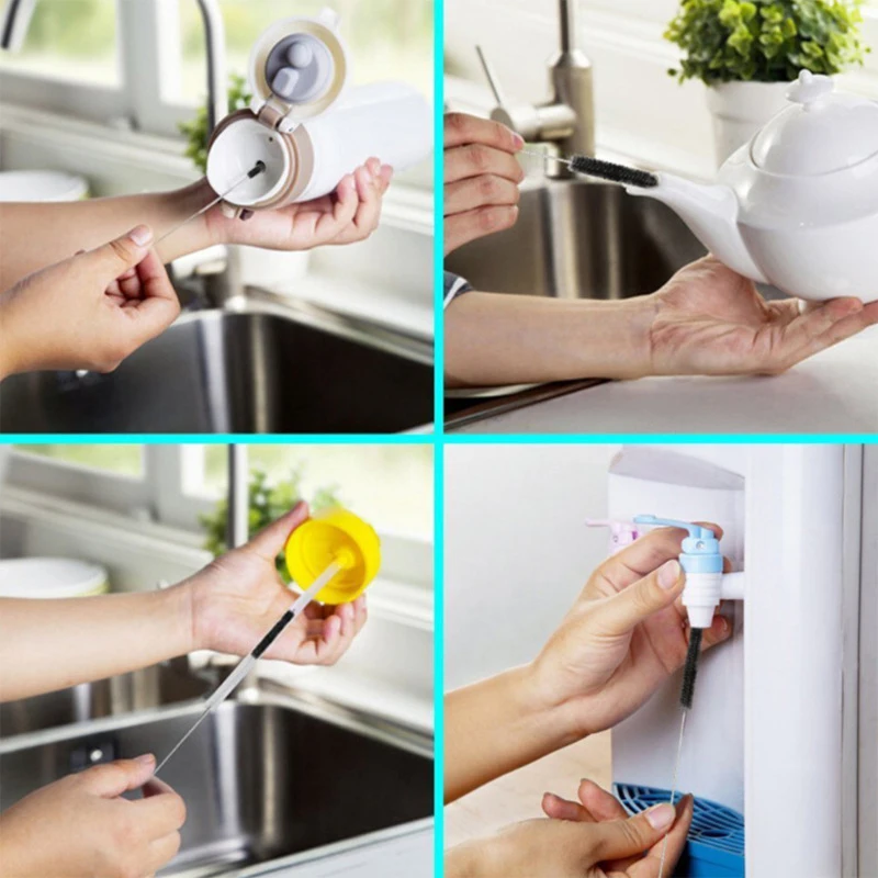 10PCS Kitchen All for Convenience Straw Cleaning Brush Bottlebrush Clean Baby Bottles Cleaning Brush Magic Sponge Cleaning Home 6
