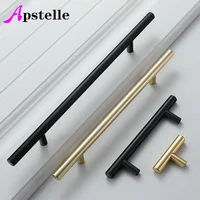 Apstelle สีดํา Golden ตู้จับแปรงสแตนเลสสตีลตู้ประตู KNOB เฟอร์นิเจอร์ลิ้นชักดึงบาร์ Handle 2