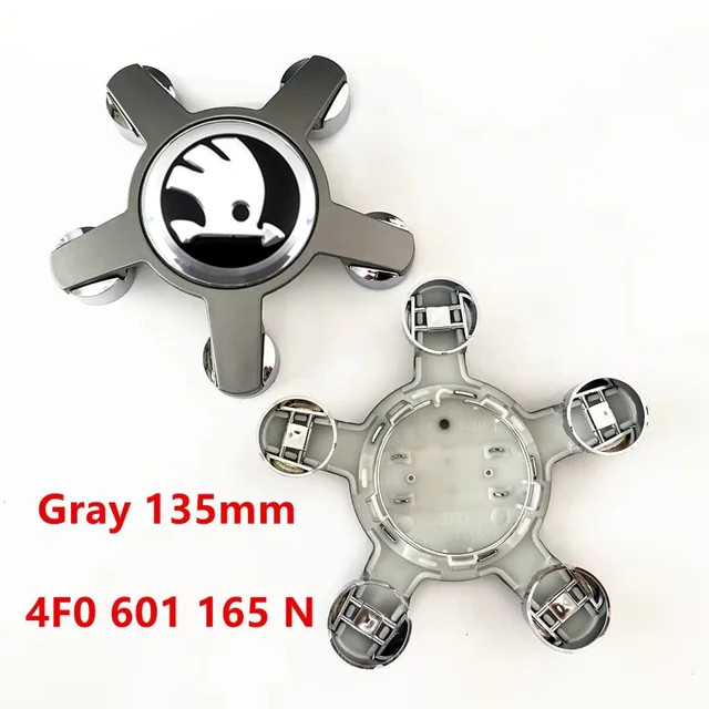 4pcs 135mm 4F0601165N Car Wheel Center Cap Rim Caps Emblem Badge For Skoda Octavia Superb MK2 Fabia Yeti a5 a7 Rapid Roomster VR