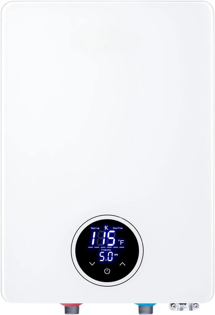 Chauffe-eau sans réservoir, 27 kW, 240 V, électrique, instantané, avec auto-modulation, jusqu'à 6,5 GPM 1