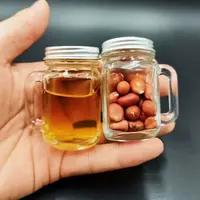 35ml Mini Mason Jar for Jam Honey Leakproof Coffee Milk Juice Bottle with Lid Party Bar Vodka Spirits Shot Storage Glass Bottle 1