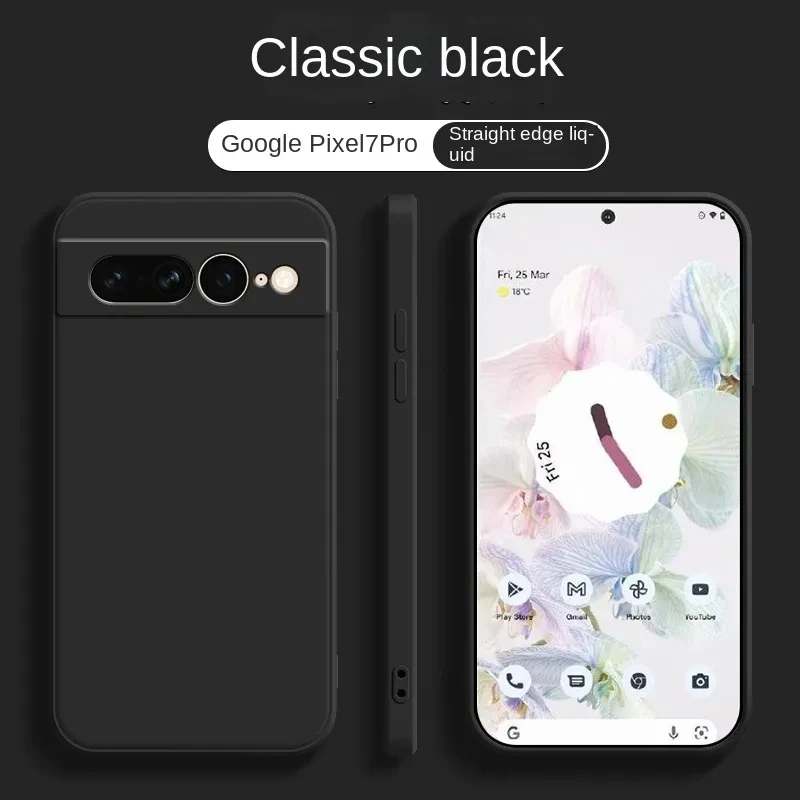 Liquid Silicone TPU Soft Solid Color Shockproof Back Case