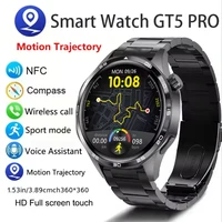 GT5 PRO Smart Watch Men Watch 5 Pro AMOLED HD Screen Bluetooth Call GPS Trajectory NFC Heart Rate Compass SmartWatches 2025 New 1