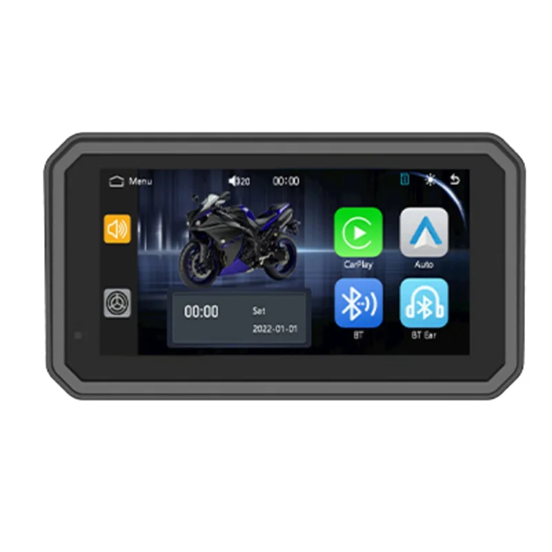 무선 Carplay 안드로이드 자동 6 인치 오토바이 네비게이션 화면 MP5 플레이어 방수 블루투스 휴대용