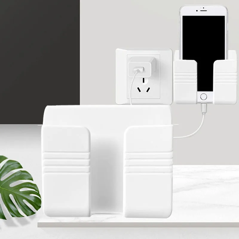 4er-Set Wandhalterung für Smartphones, Schwarz-Weiß, bohrfrei, Handyhalterung, Ladestation, Lazy Sticky Fernbedienungs-Aufbewahrungsbox – Detail 7