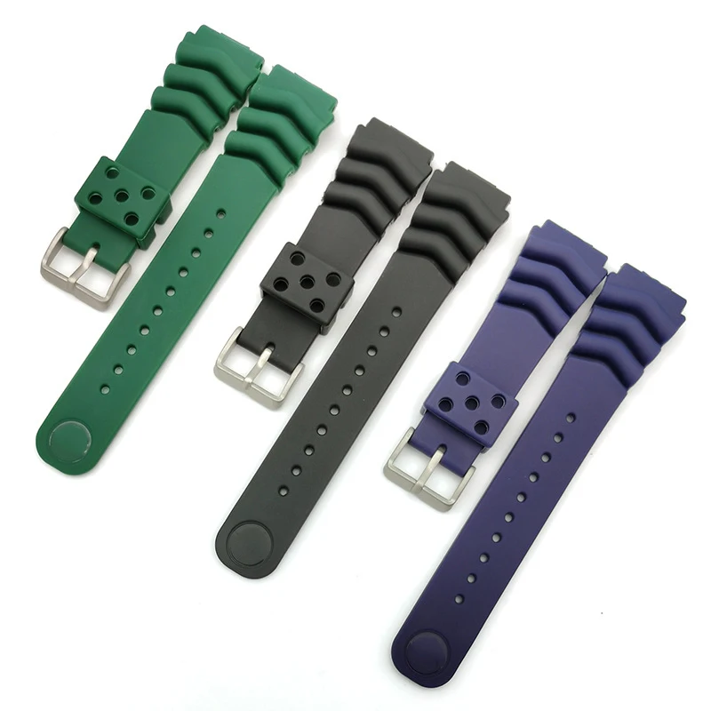 Durable Waterproof Diving Silicone Watch Band - Men's Sport Resin Wristband Accessory, Soft Rubber