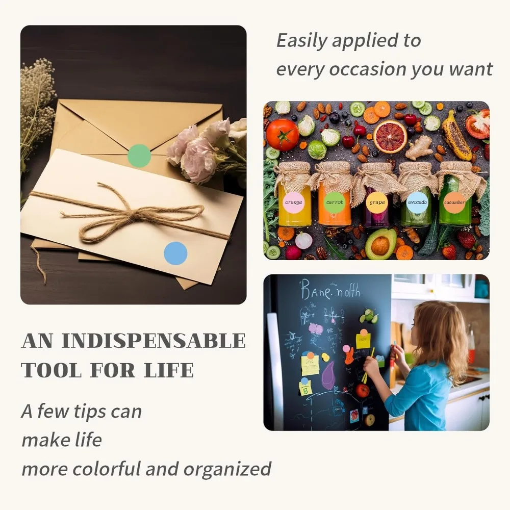 컬러 코딩 라벨 원형 도트 스티커, 사무실 교실용 컬러 라운드 라벨 스티커, 14 가지 색상, 3/4 인치, 2940 개