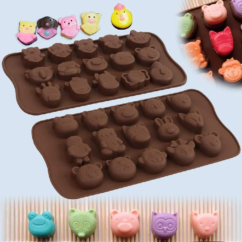 Candy Chocolate Molds Silicone, Non-stick Animal Jello Molds, Crayon Mold,  Silicone Baking Mold - BPA Free, Forest Theme with Different Animals,  including Dinosaurs, Bear, Lion and Butterfly, Set of 6 - Yahoo Shopping