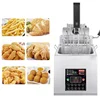 8L Electric Frying Pan Commercial Single-cylinder Timed French Fries Intelligent Automatic Lifting Large-capacity Fryer Electric 6
