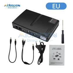 Versatile Uninterruptible DC Backup Power Supply with Built - in Adapter for Routers and Modems (Multiple Voltage Options) (EU No Battery)