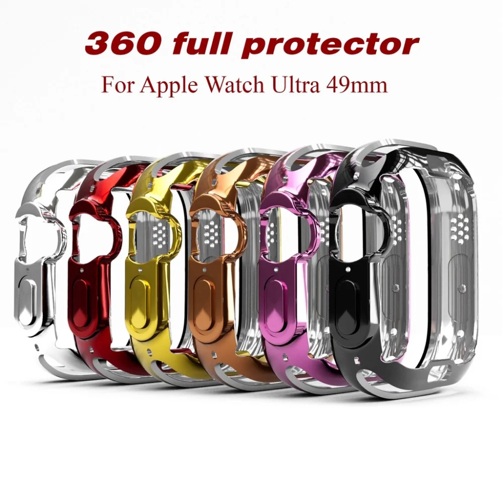 

Мягкий ударопрочный чехол из ТПУ с полным покрытием для Apple Watch Ultra 49 мм