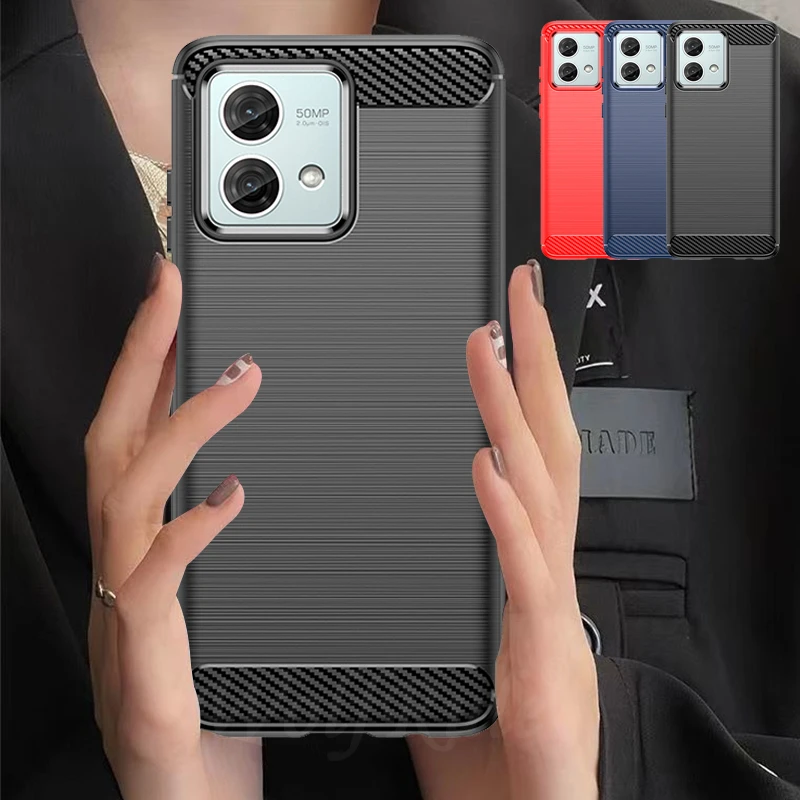 Per Moto G84 Custodia Cover Motorola Moto G84 Coque New Carbon Fiber Bumper Back Custodia Morbida Antiurto In Tpu Per Moto G 84 G84 Fundas