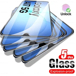 Pack of 1 - 5 Premium 9H Tempered Glass Screen Protectors - Ultra - Durable Protective Shield - Samsung A06 4G (Transparent)