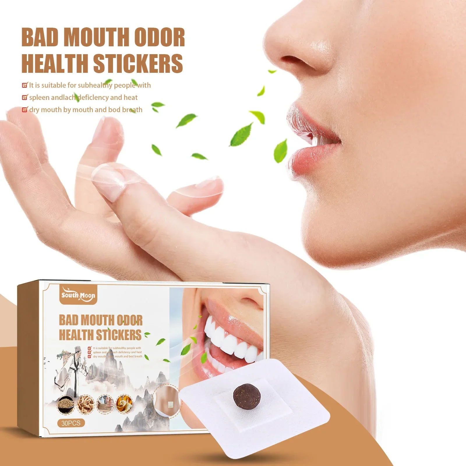 

South Moon Oral Cleansing Patch Cleaning Oral Bellybutton Patch Refreshing Breath Cleansing Oral Odor Care Patch