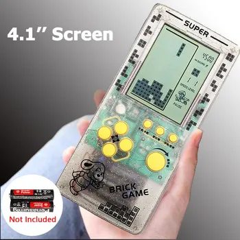 Console di gioco portatile retrò Schermo grande da 4,1 pollici Giocatori di giochi trasparenti bianchi e neri per regalo giocattolo per bambini