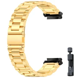 Premium Stainless Steel Smartwatch Bracelet Strap - T - Rex 3 (Gold)