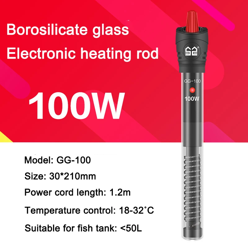 SUNSUN Aquarium Fish Tank Submersible Heater LCD Display Digital Adjustable Water Heating Rod 