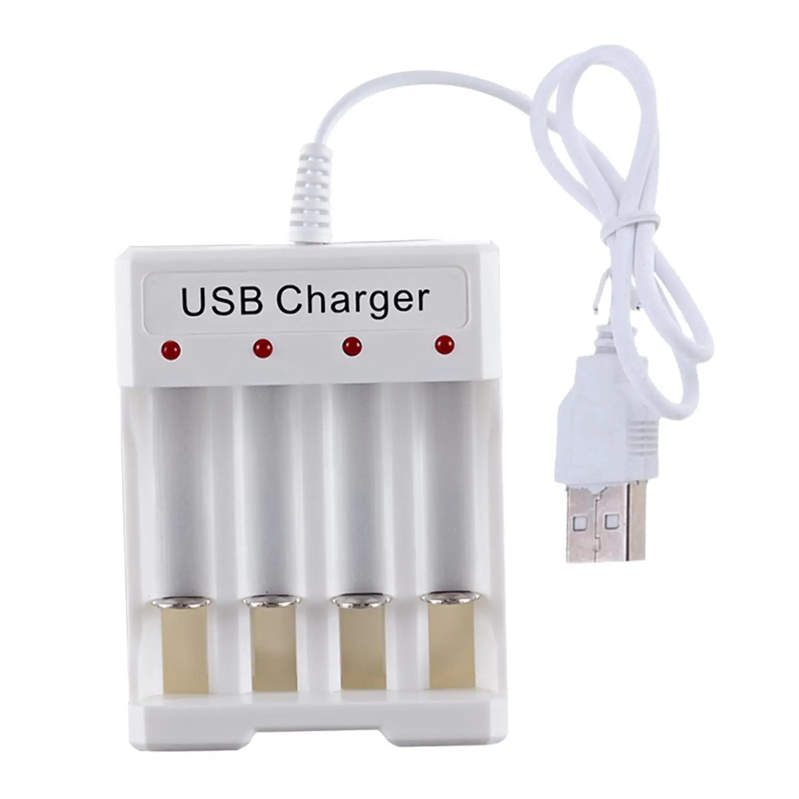Protable Smart Battery Charger 4 Slots for C D AA AAA Ni-MH -CD Rechargeable Batteries with Discharge Function