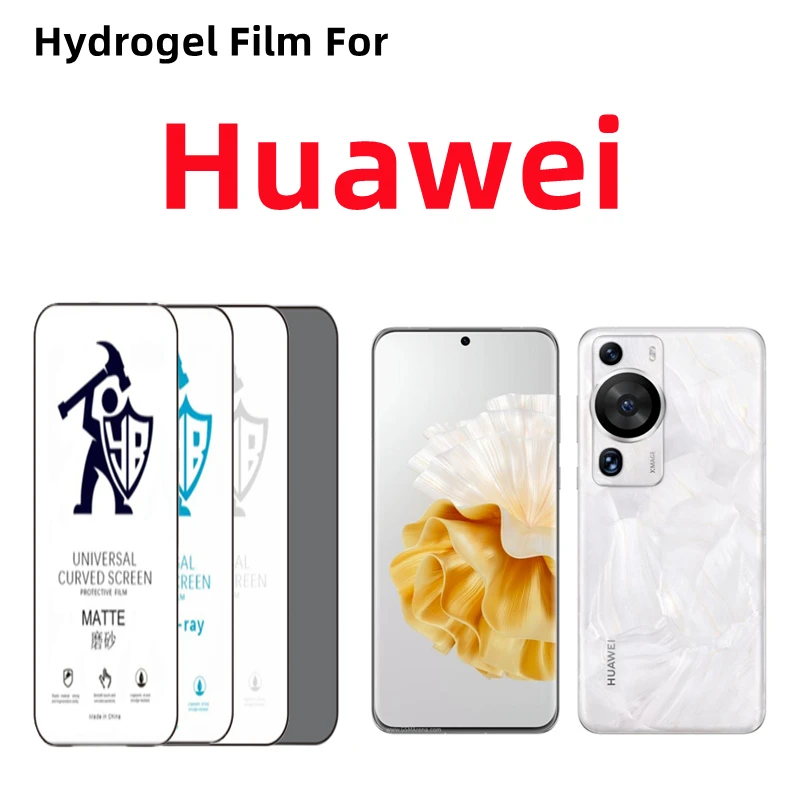 

2pcs HD Hydrogel Film For Huawei P10 P20 P30 P40 P50 P60 Pro Matte Screen Protector For Huawei Mate60/50/40/30/20 Eye Care Film