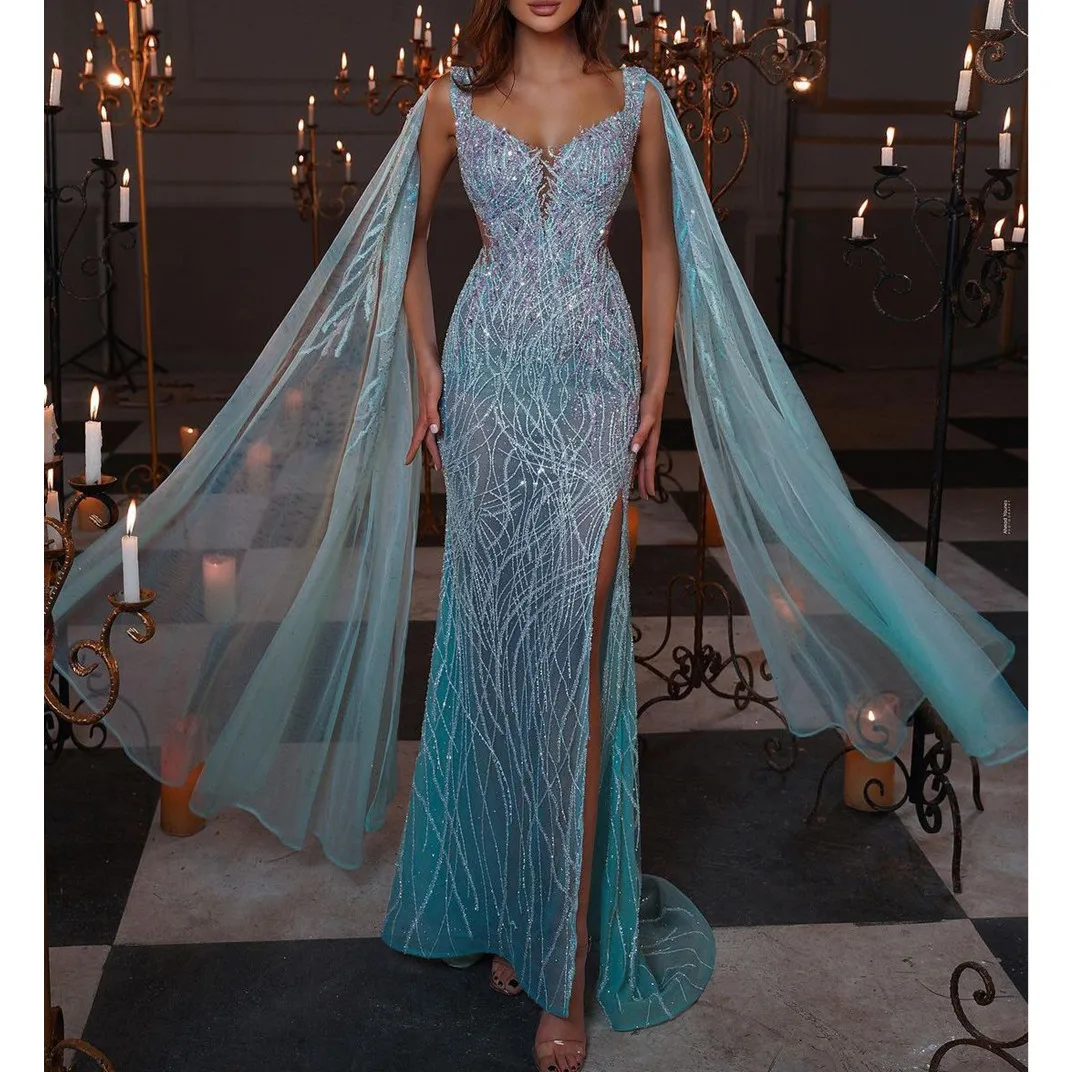 Trendy Straps Mermaid Evening Gown SREAL226 main image 0