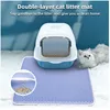 Cat Litter Mat Double Layer Waterproof Urine Proof Trapping Mat Easy to Clean Non-Slip Toilet Pad Cat Scratch Pad Large Foot Pad 3