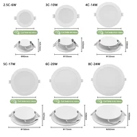 8 Pack Recessed Led Downlight 3 4 5 6 8 Inch 3000K 4000K 6000K Round Led Panel Light 110V 220V 230V for Home Indoor Lighting - Image 3