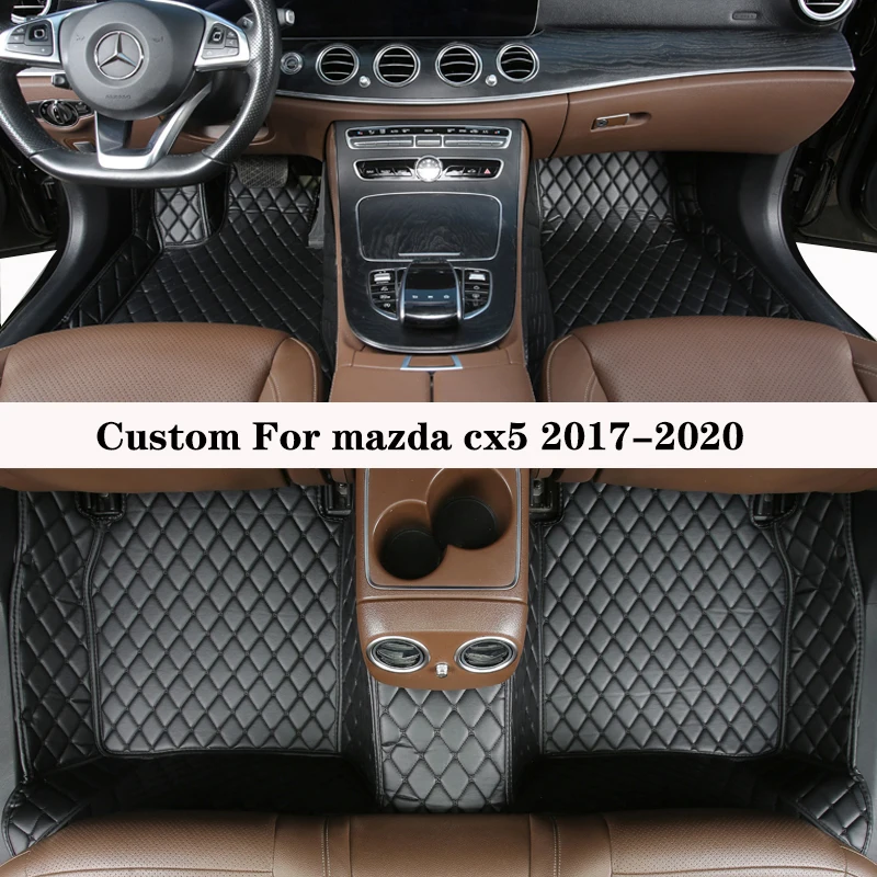 

Автомобильный напольный коврик для Mazda Cx5 2017 2018 2019 2020 износостойкий полный комплект из кожи высокое качество Интерьер Роскошный автомобильный аксессуар
