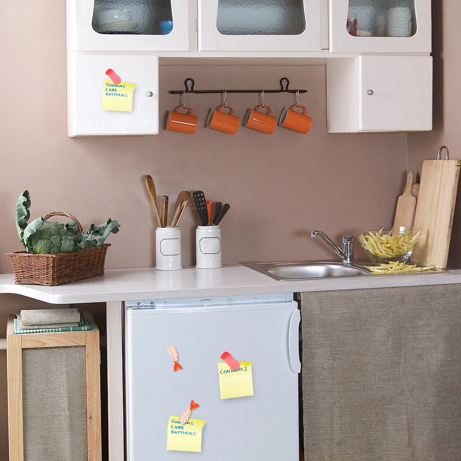 3Pcs 스시 모양의 냉장고 자석 음식 테마 냉장고 장식 주방 캐비닛 화이트 보드 용 수지 자기 접착제