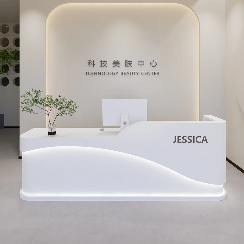 

Information Nordic Beauty Reception Desk Modern Luxury Cafe Counter Nail Salon Meuble Comptoire Caisse Reception Furniture