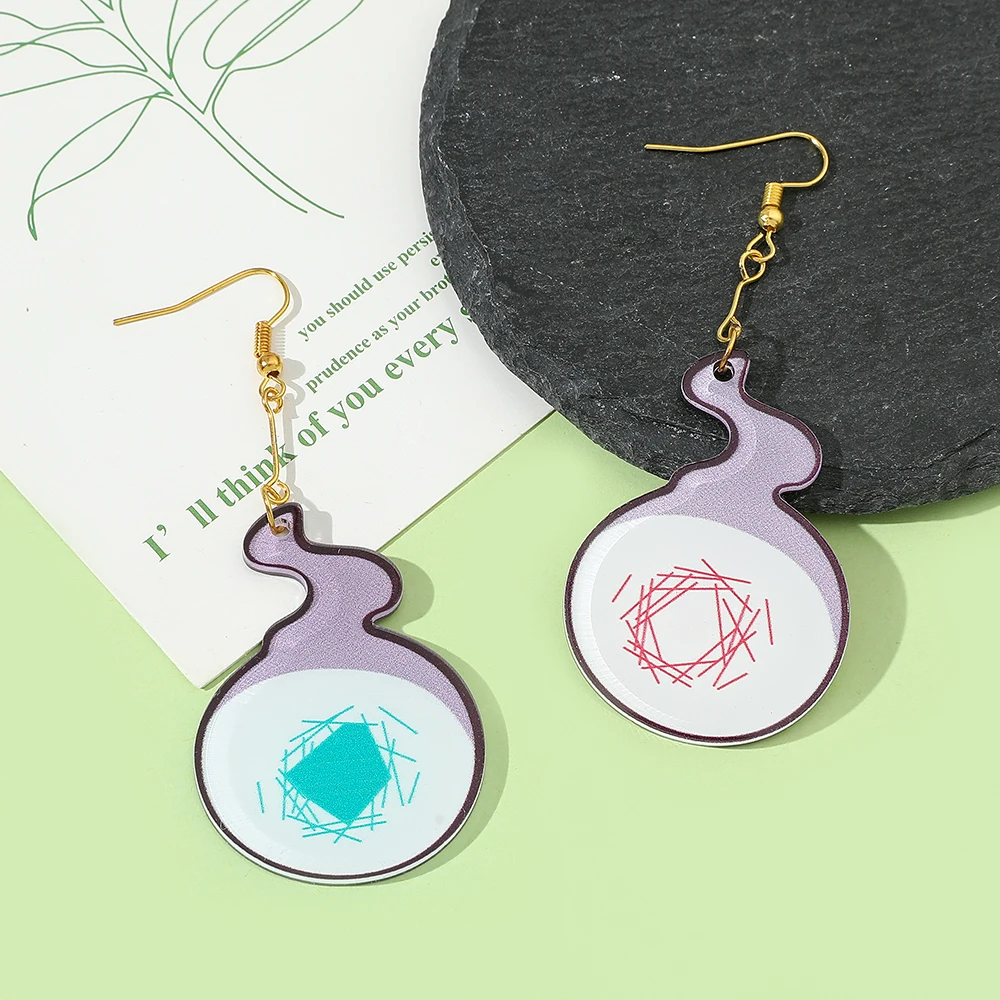 

Japanese Anime Toilet-Bound Hanako-Kun Earrings Yugi Amane Cosplay Acrylic Drop Earrings for Women Girls Ear Clip Jewelry