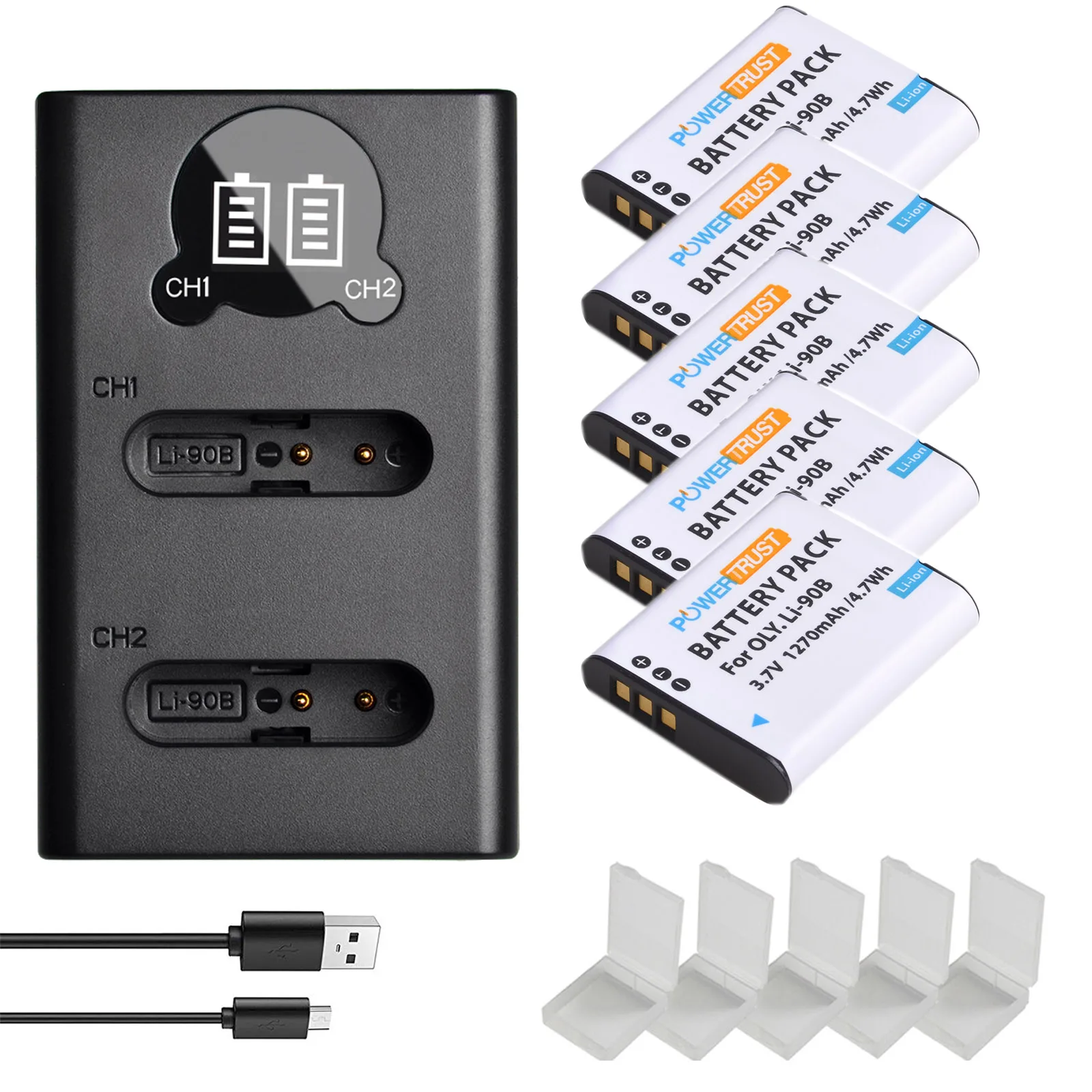 

1270mAh LI-90B Li-92B Battery for Olympus Tough TG-4 TG-6 TG-5 TG-2 TG-1 IHS SH-1 SH-2 SH-60 SH-50 IHS SP-100 Li90B Li92B Camera