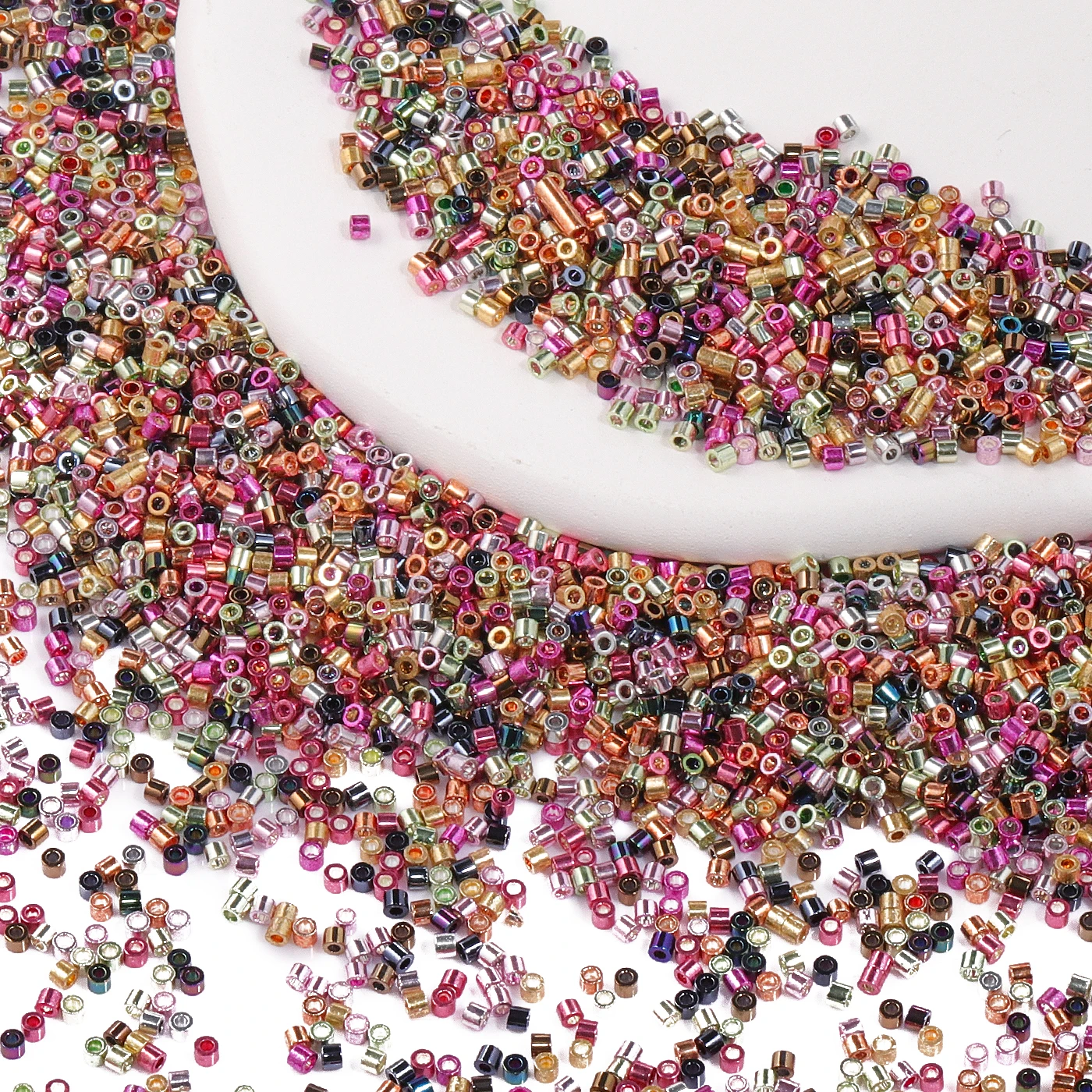 1.6mm 원형 단일 구멍 유리 구슬 50g/봉 매끄럽고 밝고 투명한 구슬 의류 목걸이 DIY 보석 장