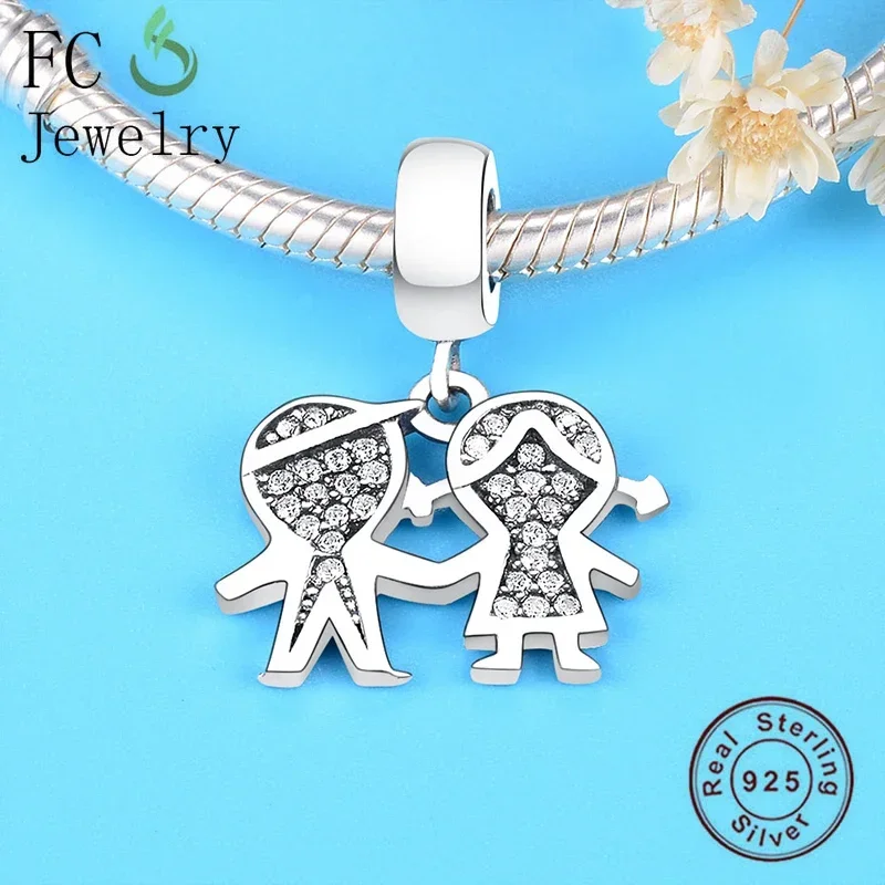 FC Jewelry 925 Silver Pan Charms Bracelet Bead Pendant For Women Little Boy Girl Son Daughter beads charms,charm jewelry,sterling silver jewelry,charm bead,silver charm bracelet,sterling silver beads,beads jewelry,silver charm bead,sterling silver beads charm,silver bead bracelet