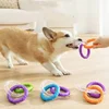 Dog Chew Toy TPR Teeth Cleaning Pet Toys For Small Medium Large Dogs Interactive Bite Resistant 3 Ring Tug Dog Toy Pet Supplies 3