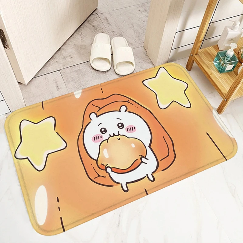 Washable Non-slip Kitchen Rug Chiikawa Bathroom Floor Mat Doormat Entrance Door Home Custom Rugs Bath Mats Carpets Carpet Foot 4