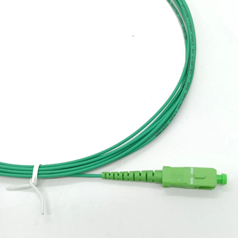 50-100PCS SC-SC APC Fiber Optic Patch Cord 4 Meter Length SC/APC-SC/APC SM G657A2 SX 1.6mm Green LSZH Jacket Jarretière