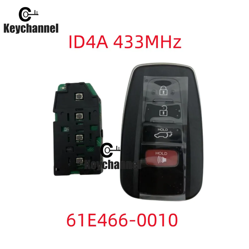 Keychannel Car Smart Card Proximity Fob ID4A 433MHz Keylessgo Remote for Toyota Corolla Cross Remote 61E466-0010 With TOY40 Key