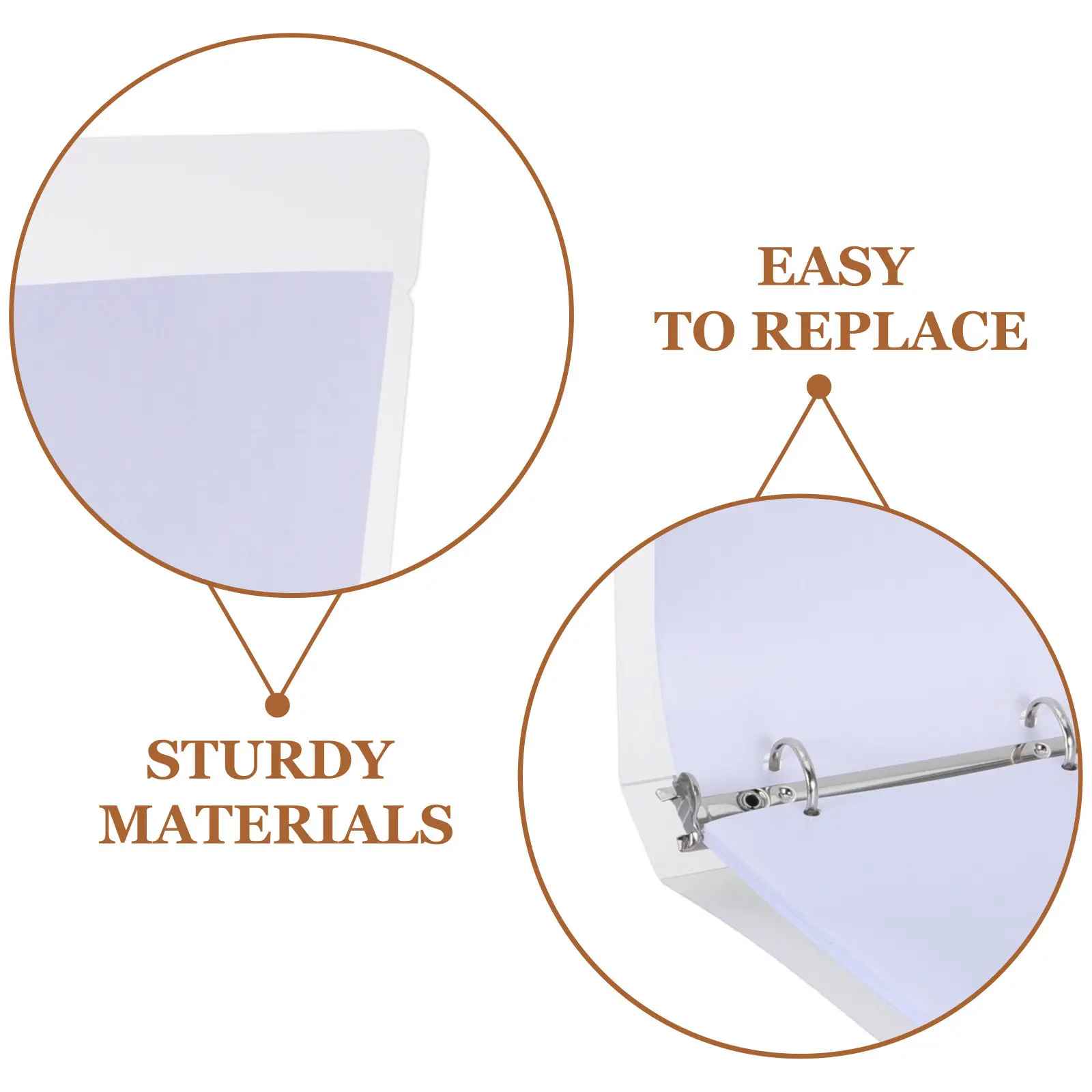 1세트 빈 릴리스 페이퍼 바인더 리필지, 스티커 수집용 A4 6링 바인더 삽입 시트, 재사용 가능한 스티커 정리 앨범