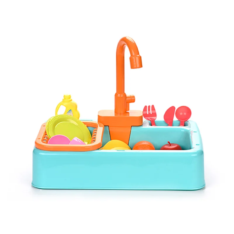 Children Electric Dishwasher Toy Set Educational Kitchen Sink Toys Pretend Kitchen Toys