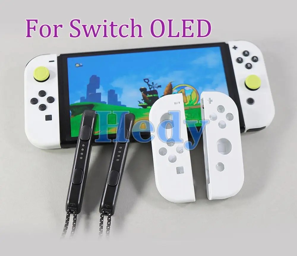 Nintendo Switch用の交換用ケース,黒,白,交換用,ハンドル付き,1セット